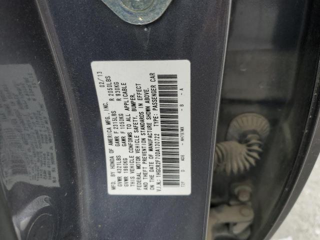 1HGCR2F70DA130722 - 2013 HONDA ACCORD EX CHARCOAL photo 12