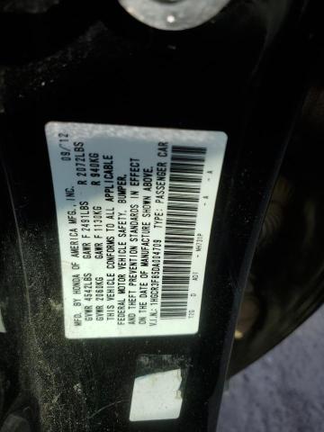 1HGCR3F85DA004709 - 2013 HONDA ACCORD EXL BLACK photo 12