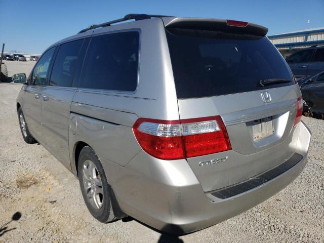 5FNRL38617B457260 - 2007 HONDA ODYSSEY EXL SILVER photo 2