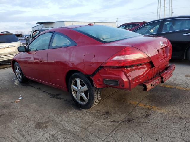 1HGCM72645A011906 - 2005 HONDA ACCORD EX RED photo 2