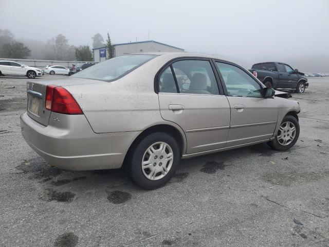 1HGES155X2L021564 - 2002 HONDA CIVIC LX BEIGE photo 3