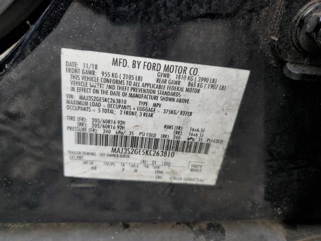 MAJ3S2GE5KC263810 - 2019 FORD ECOSPORT SE Schwarz Foto 13