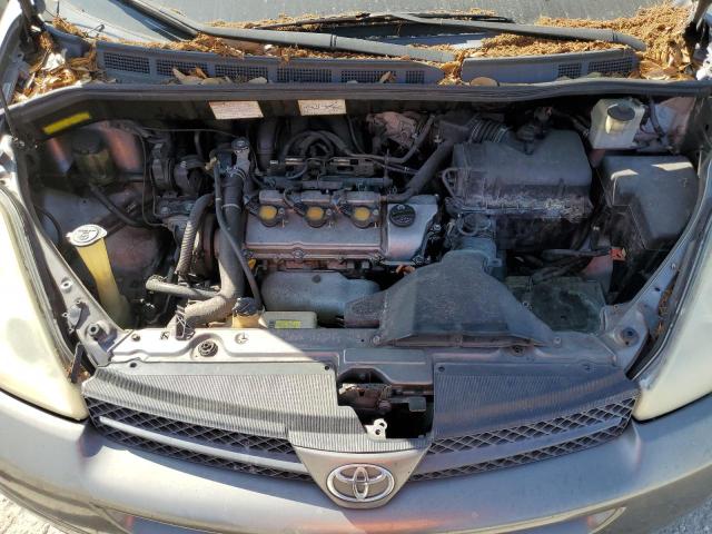 5TDZA23C44S130338 - 2004 TOYOTA SIENNA CE GRAY photo 12