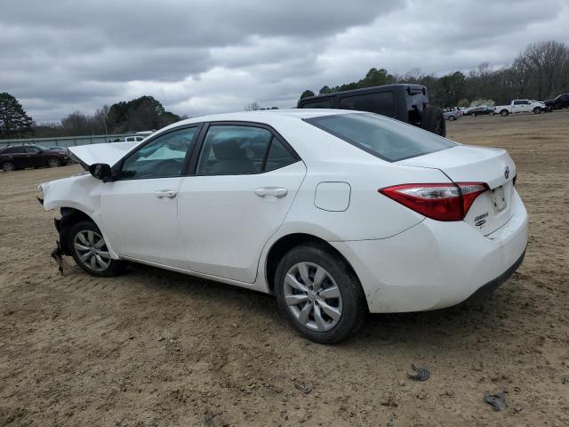 5YFBURHE2FP346325 - 2015 TOYOTA COROLLA L WHITE photo 2