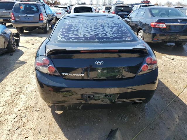 KMHHM66D48U296189 - 2008 HYUNDAI TIBURON GS BLACK photo 6