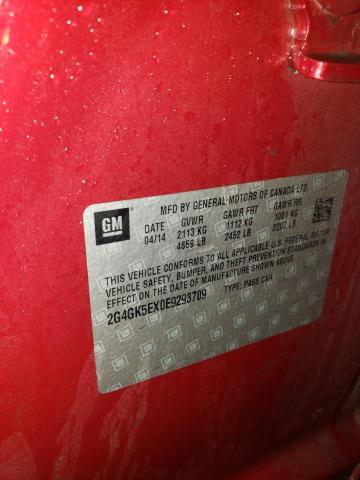 2G4GK5EX0E9293709 - 2014 BUICK REGAL 红色 照片 12