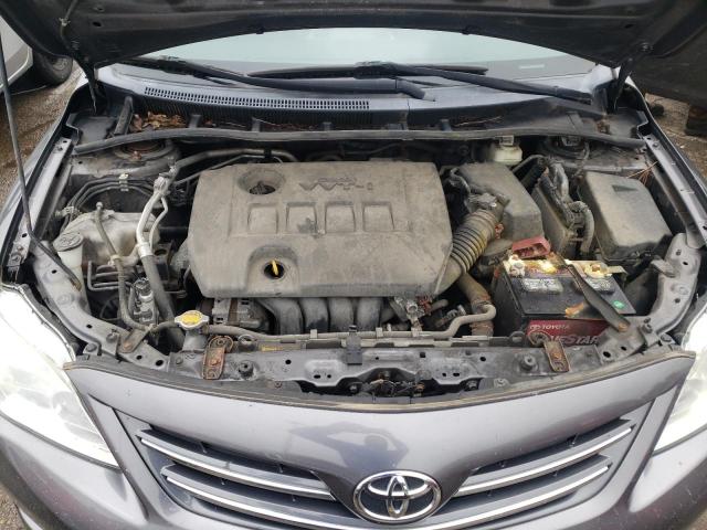 5YFBU4EE4DP206314 - 2013 TOYOTA COROLLA BASE GRAY photo 11