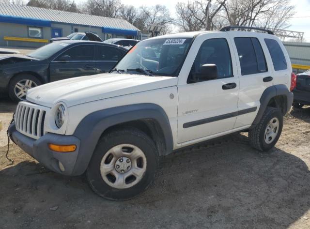 1J4GL48K14W273271 - 2004 JEEP LIBERTY SPORT WHITE photo 1