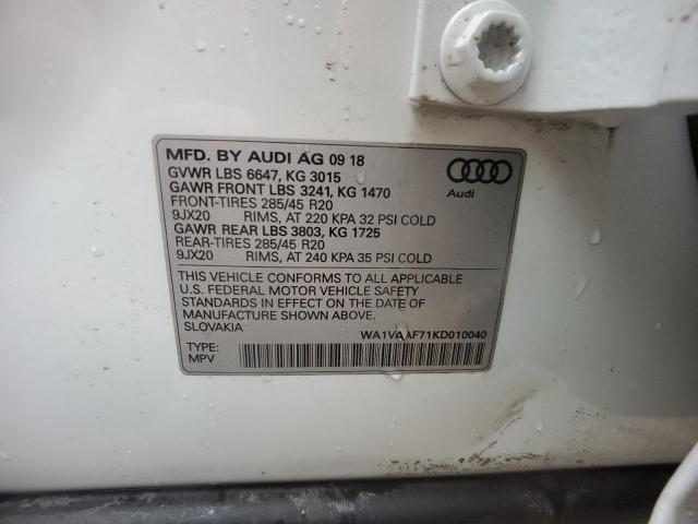 WA1VAAF71KD010040 - 2019 AUDI Q7 PRESTIGE WHITE photo 14