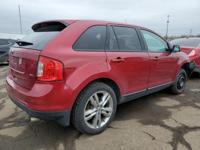 2FMDK3JC8DBB43381 - 2013 FORD EDGE SEL RED photo 3