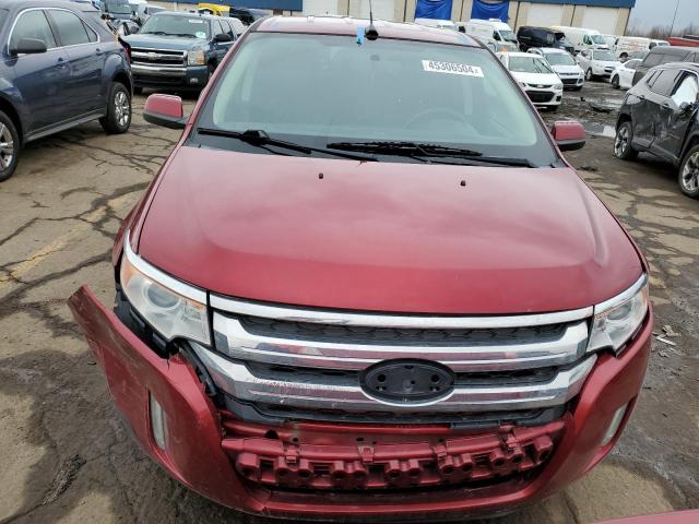 2FMDK3JC8DBB43381 - 2013 FORD EDGE SEL RED photo 5