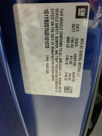 1G1YB2D78J5101073 - 2018 CHEVROLET CORVETTE STINGRAY 1LT GRAY photo 13