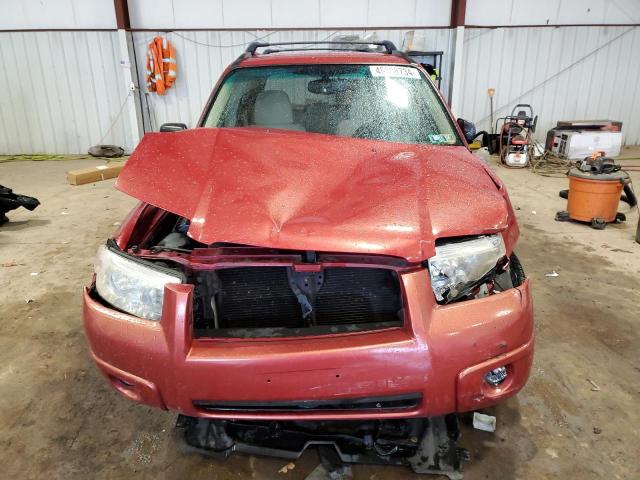 JF1SG63656H724905 - 2006 SUBARU FORESTER 2.5X RED photo 5