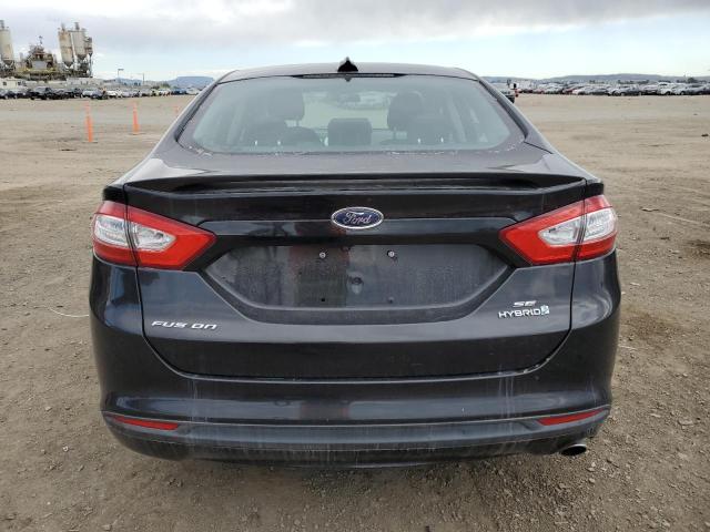 3FA6P0LU3DR386736 - 2013 FORD FUSION SE HYBRID BLACK photo 6