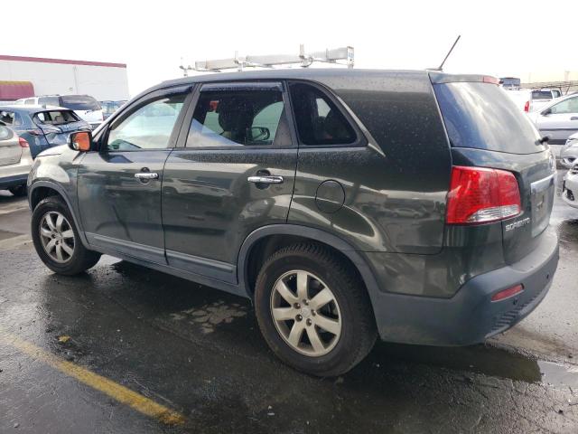 5XYKT3A16CG191303 - 2012 KIA SORENTO BASE GREEN photo 2