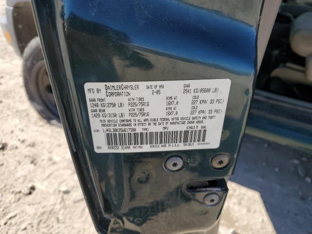 1J4GL38K25W617380 - 2005 JEEP LIBERTY RENEGADE 绿色 照片 12