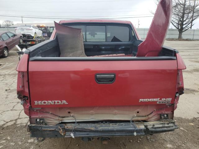 2HJYK162X6H547367 - 2006 HONDA RIDGELINE RT RED photo 6