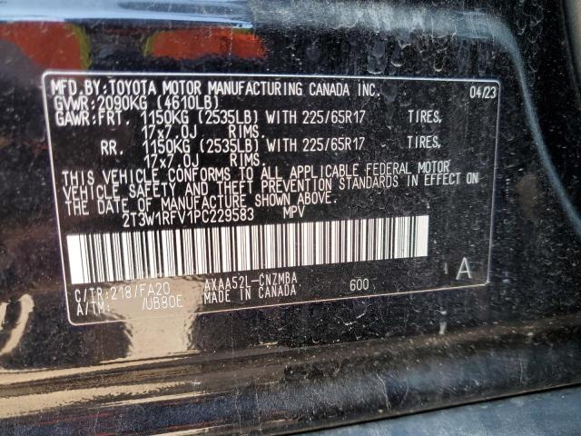 2T3W1RFV1PC229583 - 2023 TOYOTA RAV4 XLE BLACK photo 13