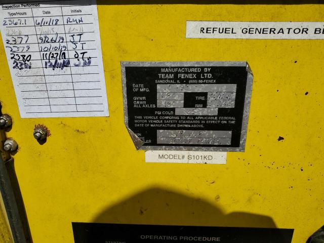 1T9US0617VS054770 - 1998 TFNX GENERATOR YELLOW photo 10