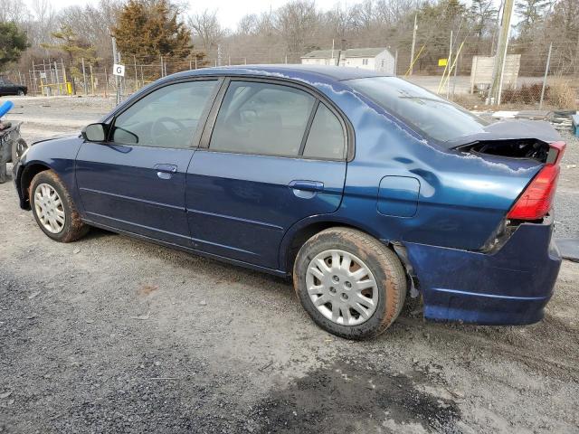 2HGES16595H505466 - 2005 HONDA CIVIC LX BLUE photo 2