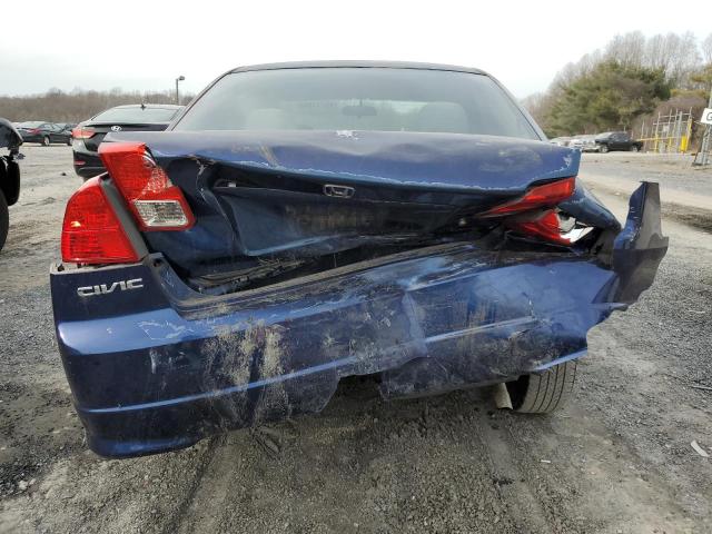 2HGES16595H505466 - 2005 HONDA CIVIC LX BLUE photo 6