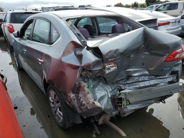 3N1AB7APXEL683096 - 2014 NISSAN SENTRA S SILVER photo 2