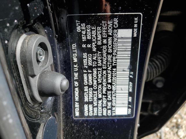 SHHFK7H85JU201014 - 2018 HONDA CIVIC EXL BLACK photo 13