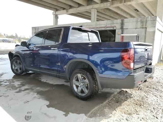 5FPYK3F77NB039011 - 2022 HONDA RIDGELINE RTL BLUE photo 2