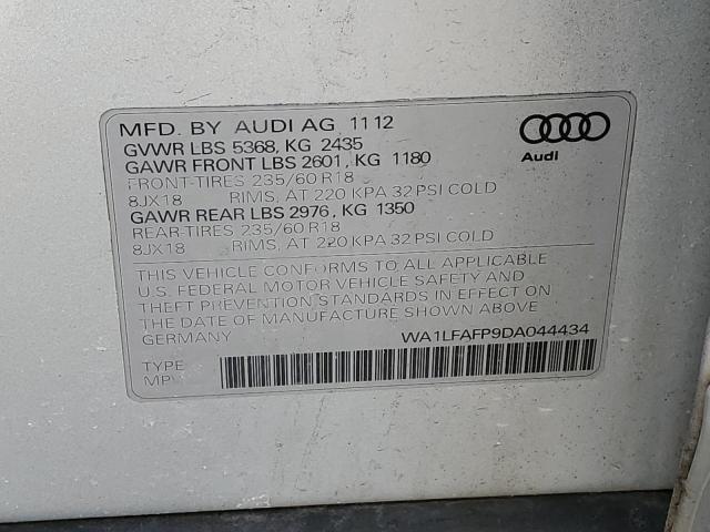 WA1LFAFP9DA044434 - 2013 AUDI Q5 PREMIUM PLUS SILVER photo 13