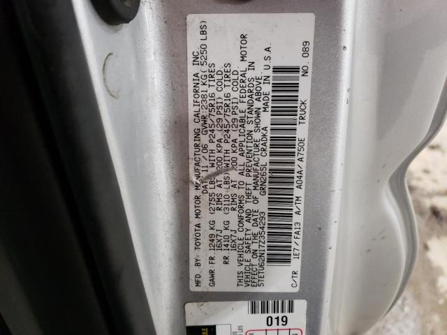 5TETU62N17Z354293 - 2007 TOYOTA TACOMA PRERUNNER ACCESS CAB SILVER photo 12