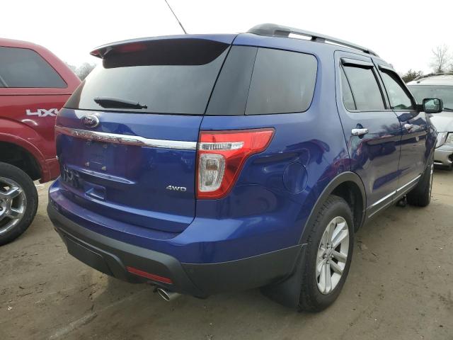 1FM5K8D88EGC18566 - 2014 FORD EXPLORER XLT BLUE photo 3