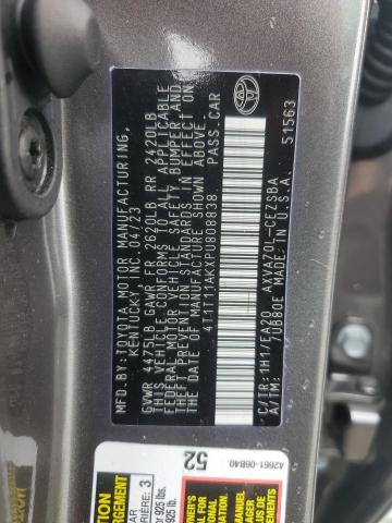 4T1T11AKXPU808838 - 2023 TOYOTA CAMRY SE NIGHT SHADE GRAY photo 12