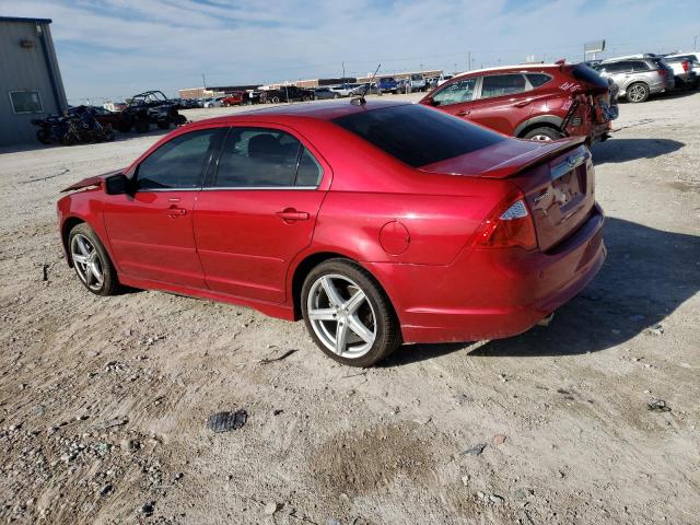 3FAHP0KCXCR169555 - 2012 FORD FUSION SPORT RED photo 2