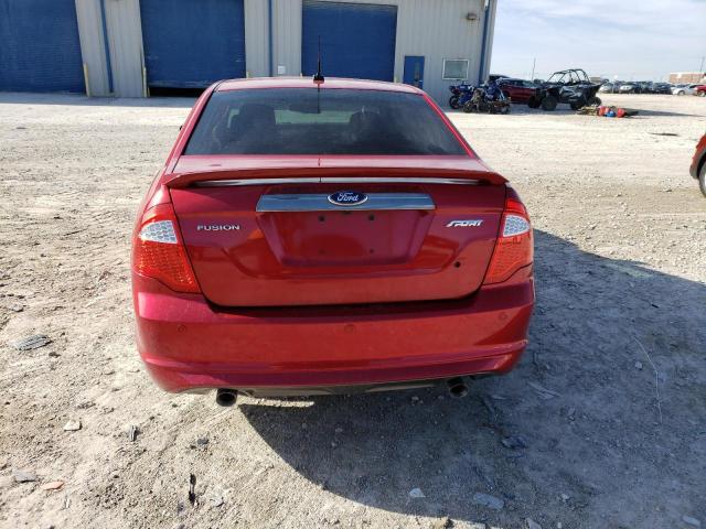 3FAHP0KCXCR169555 - 2012 FORD FUSION SPORT RED photo 6