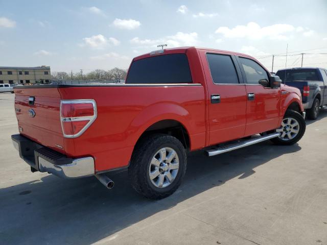 1FTEW1CM2BFA26351 - 2011 FORD F150 SUPERCREW RED photo 3