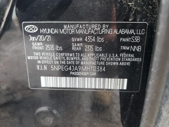 5NPEG4JA9MH112384 - 2021 HYUNDAI SONATA SE CHARCOAL photo 13