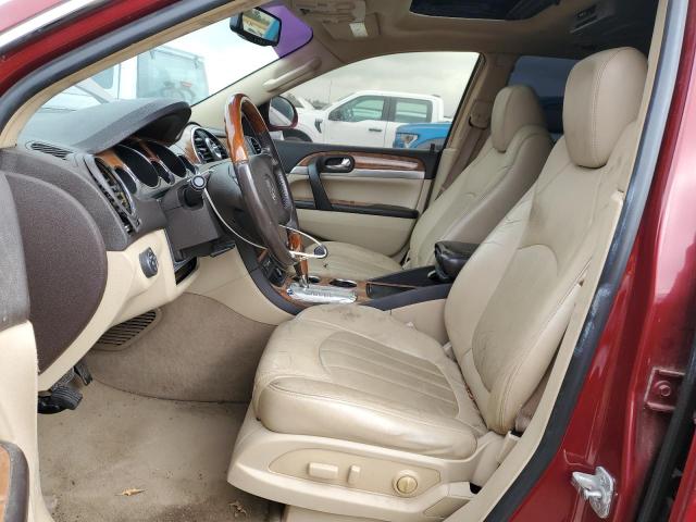 5GALRBED9AJ132228 - 2010 BUICK ENCLAVE CXL RED photo 7