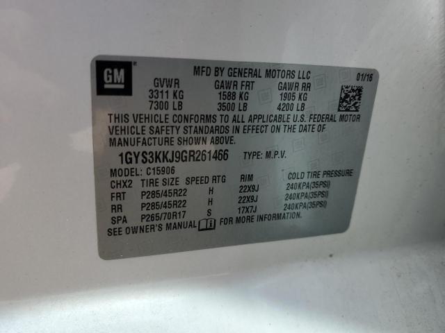 1GYS3KKJ9GR261466 - 2016 CADILLAC ESCALADE ESV PLATINUM თეთრი ფოტო 13
