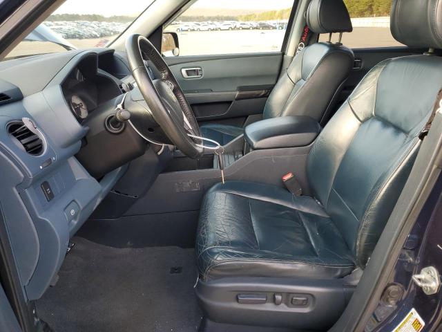 5FNYF48539B009346 - 2009 HONDA PILOT EXL BLUE photo 7