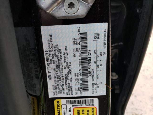 3LN6L5E92LR611346 - 2020 LINCOLN MKZ RESERVE ყავისფერი ფოტო 12