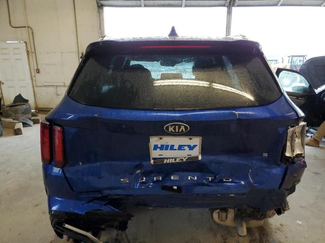 5XYRL4LC4MG009151 - 2021 KIA SORENTO S BLUE photo 6