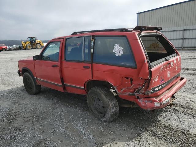 1GNDT13Z5N2126236 - 1992 CHEVROLET BLAZER S10 RED photo 2