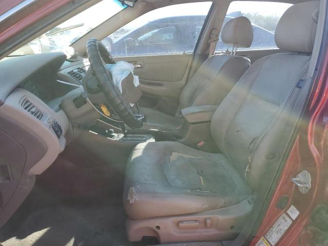 1HGCG16512A060630 - 2002 HONDA ACCORD EX RED photo 7