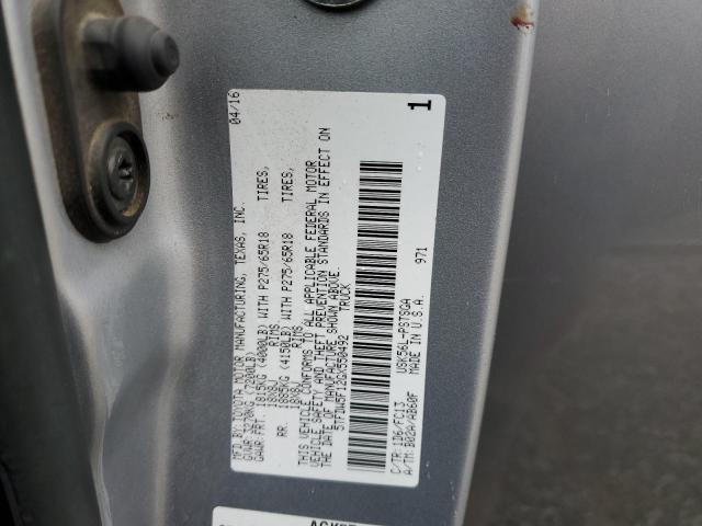 5TFDW5F12GX550492 - 2016 TOYOTA TUNDRA CREWMAX SR5 SILVER photo 12