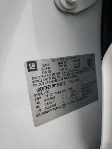 1GCGTEEN3H1293213 - 2017 CHEVROLET COLORADO ZR2 WHITE photo 12