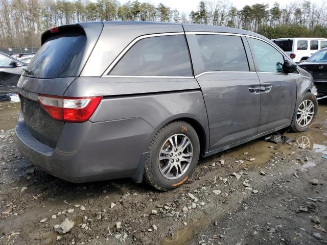 5FNRL5H48DB088144 - 2013 HONDA ODYSSEY EX GRAY photo 3