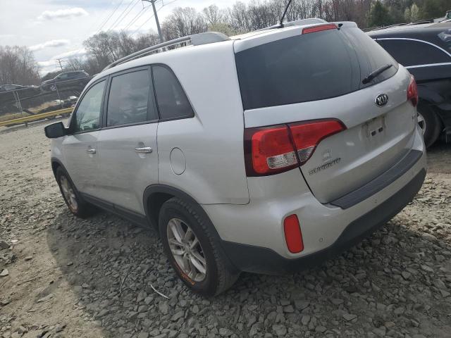 5XYKT3A63FG612927 - 2015 KIA SORENTO LX SILVER photo 2