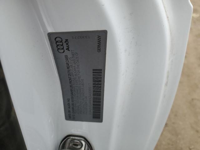 WAUVGAFRXDA000517 - 2013 AUDI S5 PRESTIGE WHITE photo 12