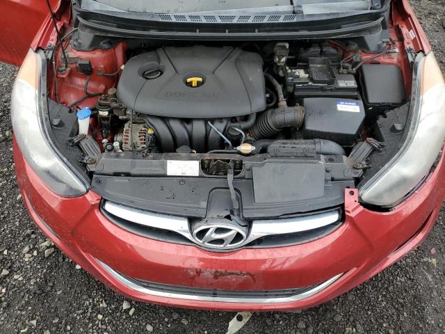 KMHDH4AE0BU133697 - 2011 HYUNDAI ELANTRA GLS RED photo 11