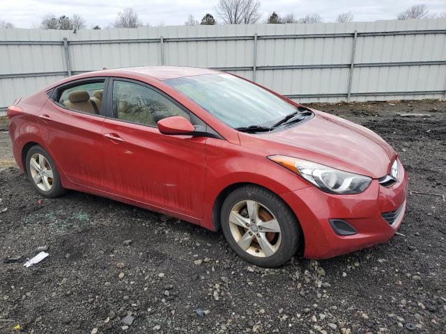 KMHDH4AE0BU133697 - 2011 HYUNDAI ELANTRA GLS RED photo 4